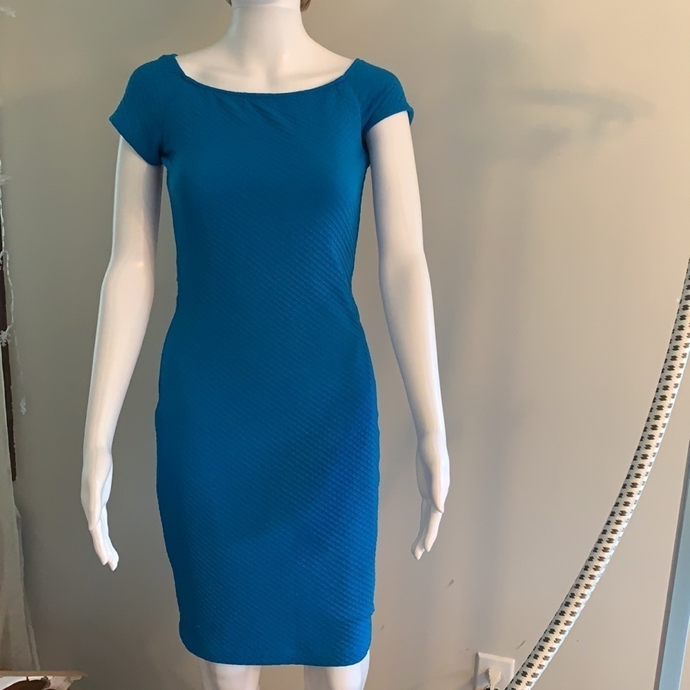 Michele Bohbot Bisou Bisou Blue pencil dress Sz 4